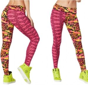 Zumba Kingston Vibes Perfect Long Leggings Size Med / Marvelous